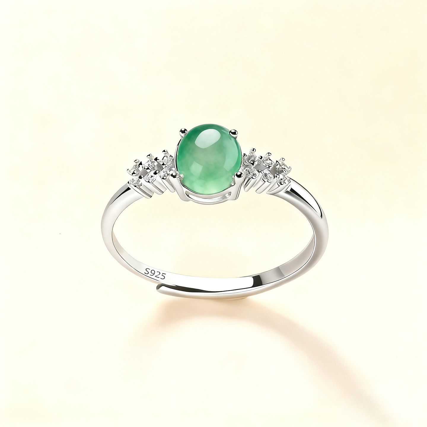 纯银戒托标准S925纯银戒指空托