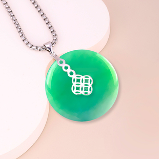 S925纯银吊坠扣复古平安夹扣蜜蜡琥珀扣翡翠玉石水晶扣头DIY配件