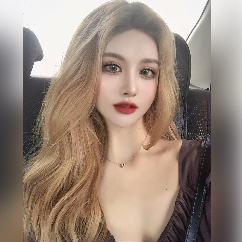 柚子韩式rose同款金色减龄新式女