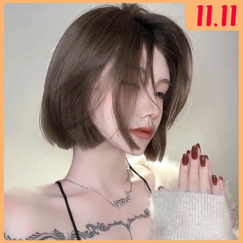日常假发短发女自然全头套bobo头发型减龄韩系中分无