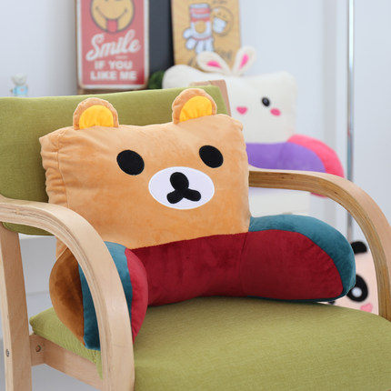 靠垫办公室卡通可爱腰枕大号椅子护腰靠枕靠背垫床头抱枕夏