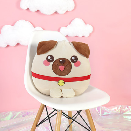 狗狗抱枕被子两用靠背垫办公室腰靠车靠枕靠垫午睡枕头可爱空调被