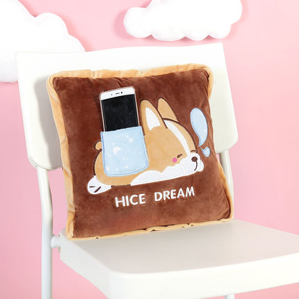 动物午睡枕头被子汽车抱枕被子两用靠垫被珊瑚绒空调被靠枕毯子