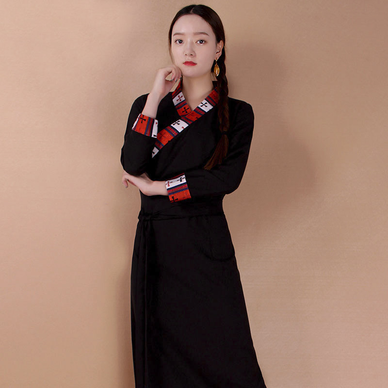 春裝藏裝女 西藏服飾棉麻藏服藏族服裝鍋莊博拉藏衣氆氇花邊藏袍在類目 女裝/女士精品, 唐裝/民族服裝/舞臺服裝, 民族服裝/舞臺裝中 - 來自Buy2taobao.com提供專業的淘寶代購服務