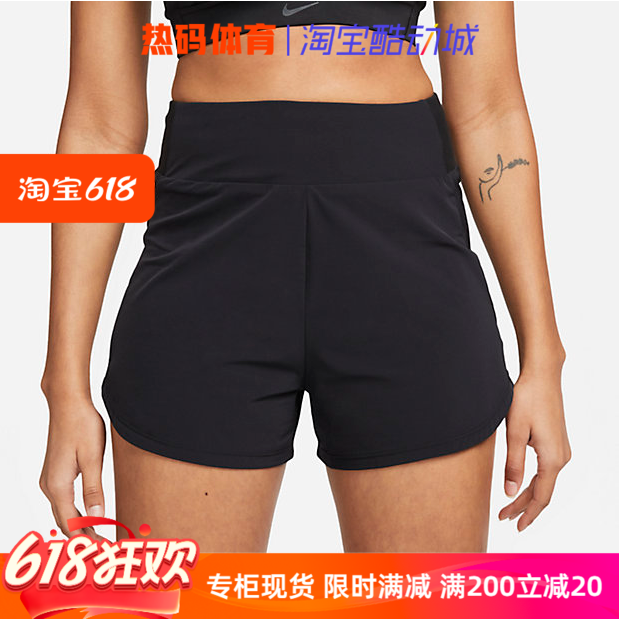 Nike耐克女子夏季运动服健身跑步训练速干裤透气短裤 DX6019-010