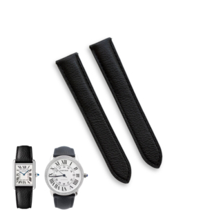 适用于卡地亚坦克tank 品质小荔枝纹真皮表带搭扣小牛皮 solo原装