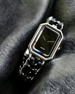 小香风22年同款 方糖女表编织小羊皮表带大中小长度香家高质 复刻版