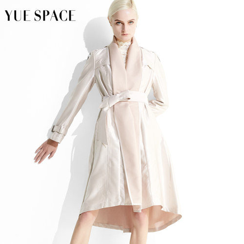 yuespace时尚风衣女士肩章欧美