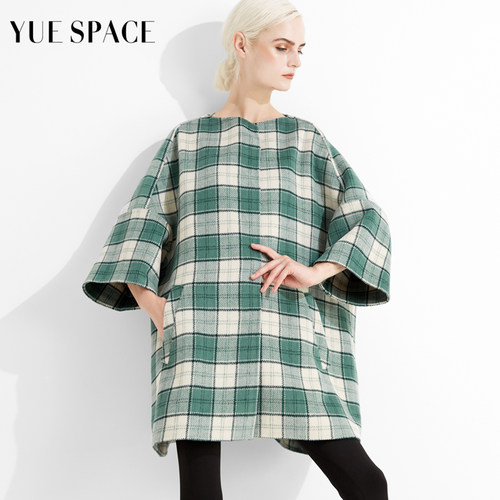 YueSpace毛呢外套七分袖圆领