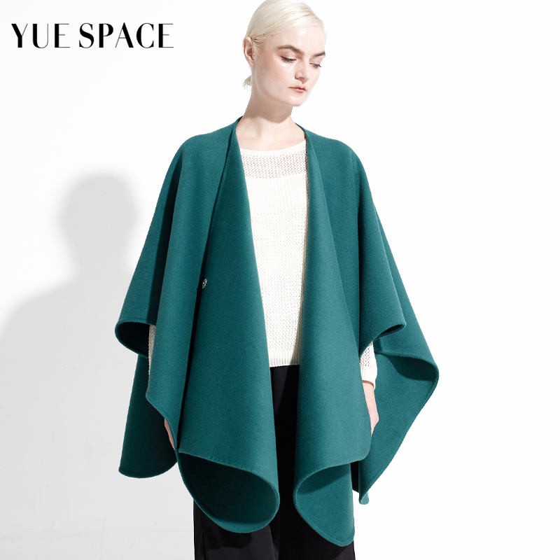 双面羊绒中长款时尚洋气宽松斗篷