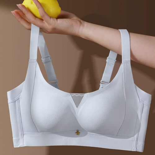 新品无钢圈聚拢滑滑杯内衣提拉收副乳调整型质感蕾丝杯面女士文胸