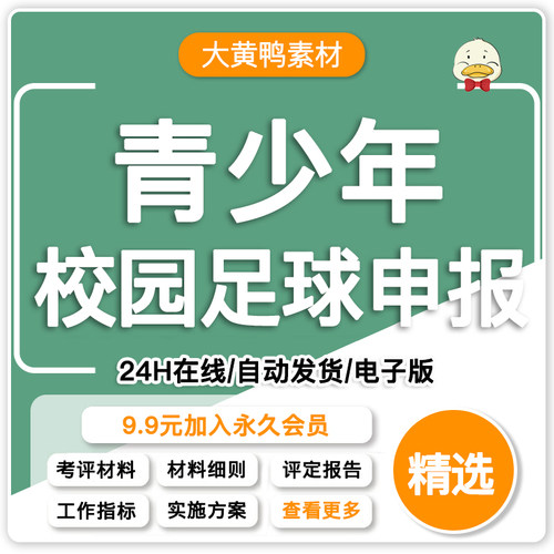 中小学申报足球特色学校考评资料 申报足球特色学校材料Word