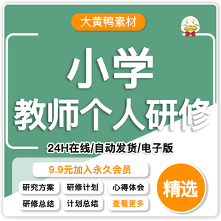 小学语文数学英语美术音乐教师个人校本研修方案计划总结课题研究