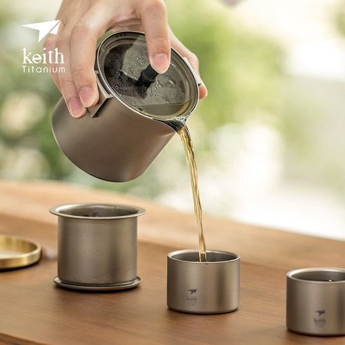 keith铠斯功夫茶具双层烧水壶