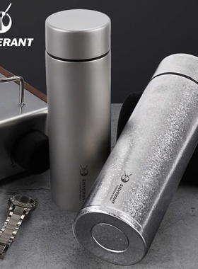 SILVERANT/银蚁纯钛保温杯男士高档双层泡茶杯钛合金高端水钛杯子