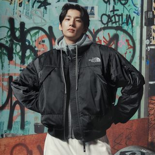 THE NORTH FACE/北面韩国代购23秋NJ1DP64男女假两件鹅绒羽绒服