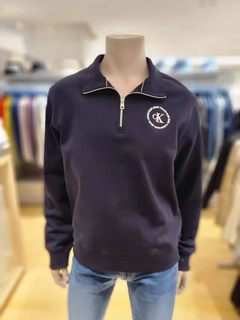 Calvin Klein Jeans韩国代购23春J400286男休闲时尚立领半卫衣