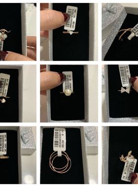 18号玫瑰金色戒指指围首饰女士