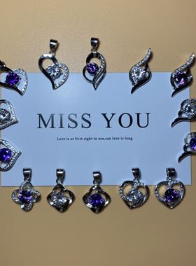 颈链银饰百搭白色双层水滴小吊坠