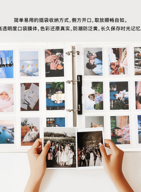 NCL 日本拍立得相册九宫格门票电影票收藏票根册票夹收纳本收集拍立得wide情侣相册3寸5寸活页SQ卡册大容量
