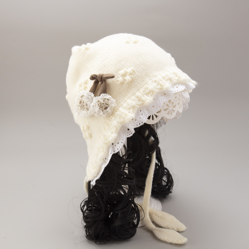 婴儿帽子秋冬季可爱公主毛线帽女宝宝保暖护耳针织花边假发宫廷帽,童装/婴儿装/亲子装,帽子,淘宝优惠券,粉丝福利购,淘宝优惠卷