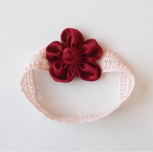 婴儿发带新生儿满月公主头饰头花 薄款 韩版 女宝宝花朵发饰夏季