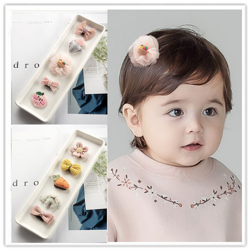 婴儿发夹小号迷你不伤发