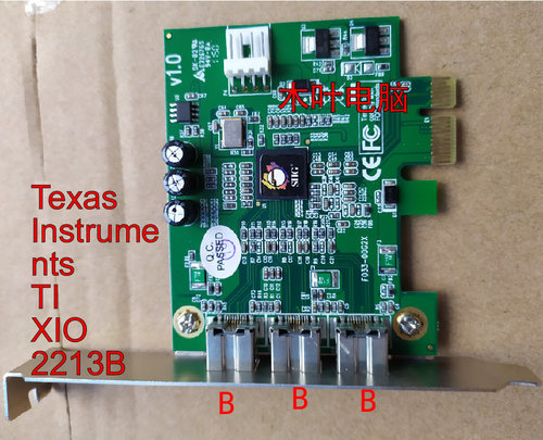 黑苹果专用德州仪器Texas Instruments TI XIO2213B PCIE 1394B卡