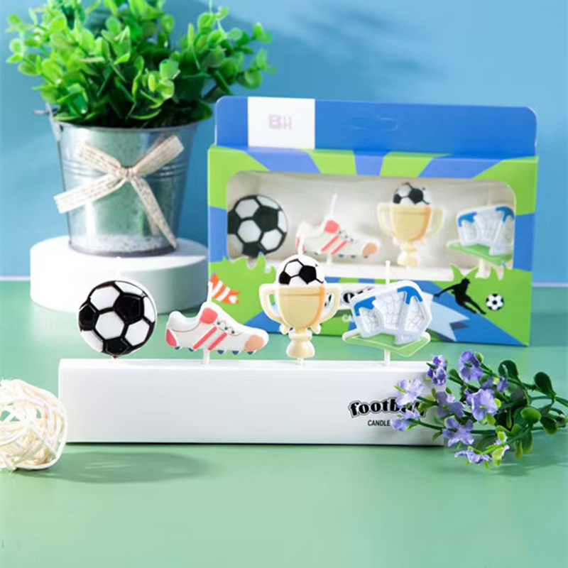 世界杯主题蛋糕蜡烛篮球足球球鞋球框奖杯蜡烛儿童生日烘焙插件