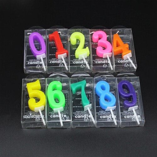 数字蜡烛0到9糖果色生日百天周岁庆生派对布置生日蛋糕蜡烛装饰 - 封面