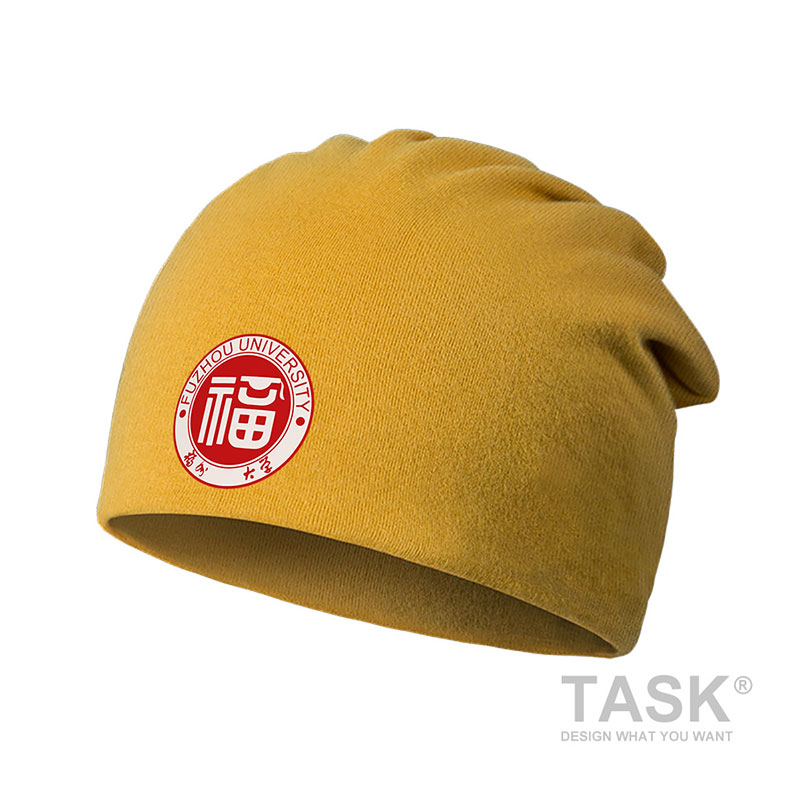 福州大学FZU校徽学生帽子薄款棉帽男女保暖围脖头巾骑行潮设 无界
