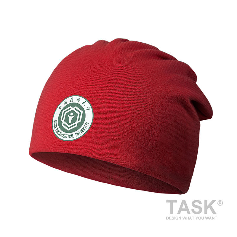 中国药科大学CPU校徽学生帽子薄款棉帽男女保暖围脖头巾潮设 无界