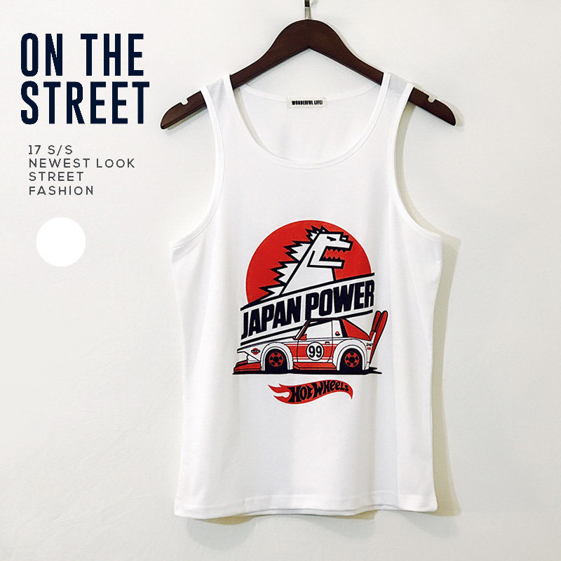 海岛旅游度假背心男泰国沙滩海边运动打球健身无袖t恤情侣夏修身