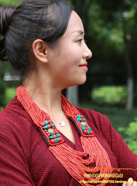 藏服搭配尼泊尔民族风女式项链