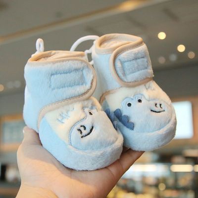 秋冬婴儿鞋加绒厚保暖软底学步鞋0-1岁小宝宝棉鞋男女幼童雪地靴