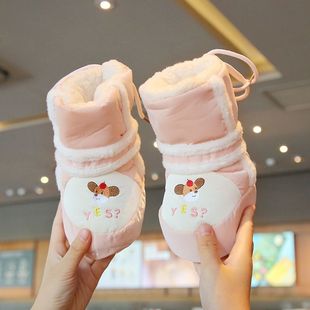 加绒超厚锁温宝宝长筒靴子3 15月保暖外穿防风 冬季 婴儿高帮棉鞋