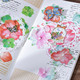 拼贴手账 学生文具 花卉 可撕贴画 异形创意花瓣和纸胶带diy