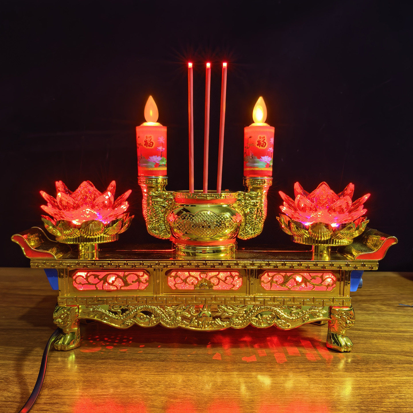 2026新款观音莲花灯仿真电蜡烛台电香炉供佛灯佛前供灯家用长明灯,家居饰品,烛台,淘宝优惠券,粉丝福利购,淘宝优惠卷