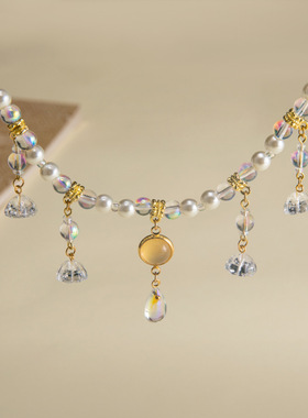 璎珞项圈项链珍珠软古装秀禾服唐风汉服配饰新中式汉元素串珠