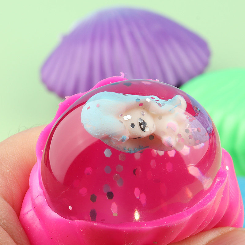 创意减压发泄贝壳水球美人鱼解压神器上课无聊玩具儿童玩具礼物,玩具/童车/益智/积木/模型,捏捏乐/按按乐,淘宝优惠券,粉丝福利购,淘宝优惠卷