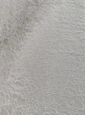 镂空蕾丝花边白色进口布料股线立体花朵