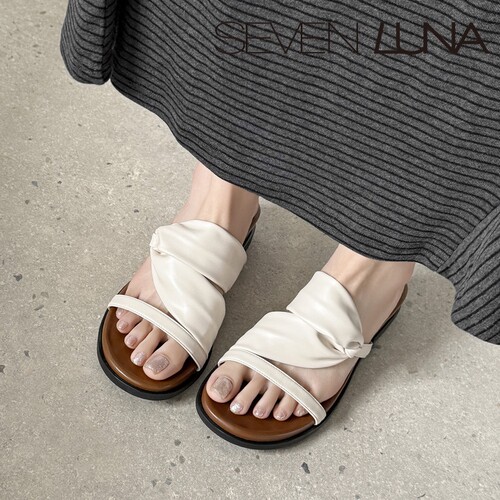 SEVEN LUNA~国内正品2026夏季简约风一字拖厚底休闲凉鞋女SLDQ363