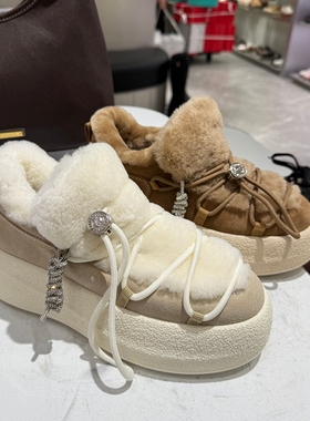 Staccato思加图~专柜正品2026春复古毛毛鞋保暖加绒休闲鞋女J0269