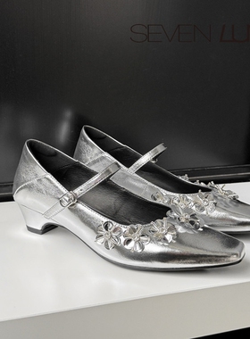 SEVEN LUNA~国内正品2026春季法式温柔花朵玛丽珍鞋单鞋女SLDQ251