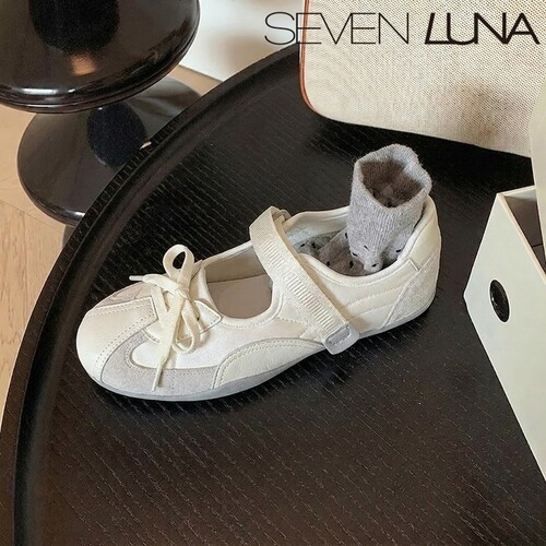 SEVEN LUNA~国内正品2026春夏休闲玛丽珍鞋德训鞋休闲鞋女SLAM569