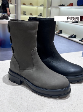 achette雅氏~专柜正品2024秋冬厚底休闲马丁靴薄棉时装短靴女5S13