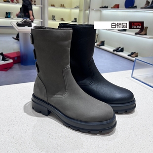 短靴女5S13 2024秋冬厚底休闲马丁靴薄棉时装 achette雅氏 专柜正品