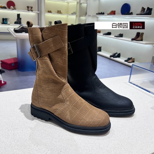 achette雅氏休闲西部厚底中筒靴