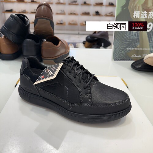 Clarks其乐专柜正品2025秋冬Mapstone LoGTX防泼水牛皮休闲皮鞋男