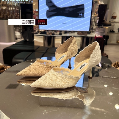 Staccato思加图~专柜正品2026春款仙女鞋蕾丝高跟婚鞋单鞋女ED334